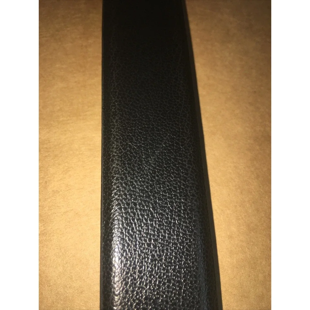 Hugo Boss Vtg 80's Men's Belt Blk Genuine Leather Logo Silver Buckle size 95-36